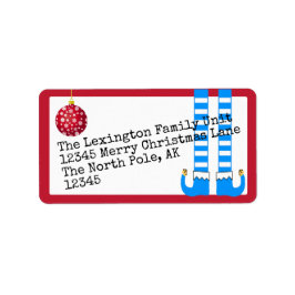 ホリデーおもしろい小妖精や小人レッグ ラベル