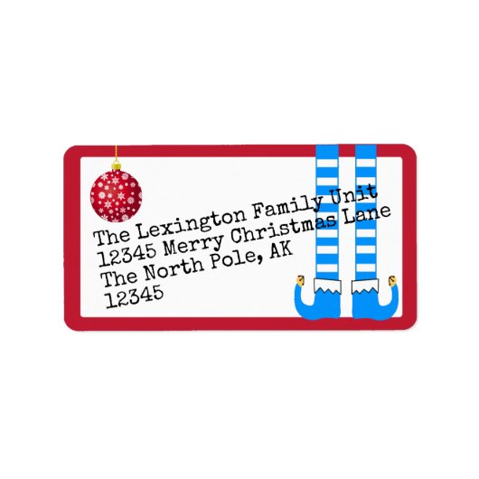 ホリデーおもしろい小妖精や小人レッグ ラベル (正面)