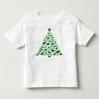 ホリデーおもしろい恐竜クリスマス トドラーTシャツ