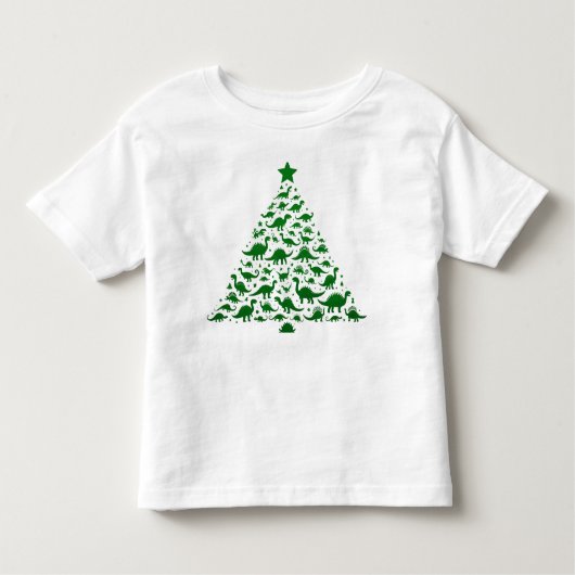 ホリデーおもしろい恐竜クリスマス トドラーTシャツ (正面)