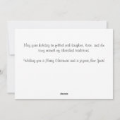 ホリデーお洒落セーターを表示 シーズンカード (裏面)