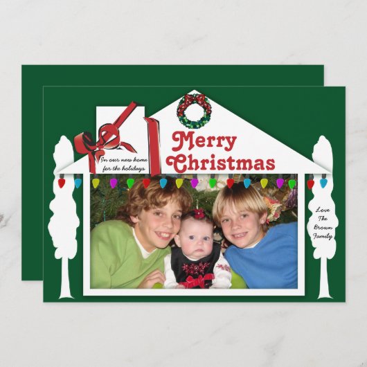 ホリデーお洒落ハウスフォトカード シーズンカード (正面/裏面)