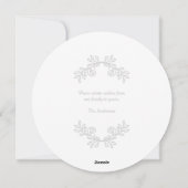 ホリデーつる植物ズインウィンターホワイトクリスマスフォトカード シーズンカード (裏面)