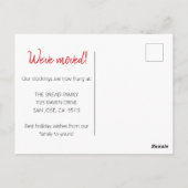 ホリデーのための引越し クリスマス 妖精が移動しました ポストカード (裏面)