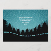 ホリデーのための新しい家 森と雪 招待状 (裏面)