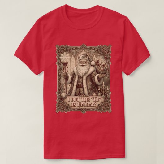 ホリデーの中にHoがいるよ Tシャツ (デザイン正面)