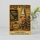 ホリデーの伝統 箔シーズンカード (立ち正面)