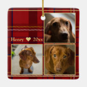 ホリデーの写真数々の写真 セラミックオーナメント (裏面)