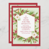 ホリデーの引っ越しのお知らせグリーティングカード シーズンカード (正面/裏面)