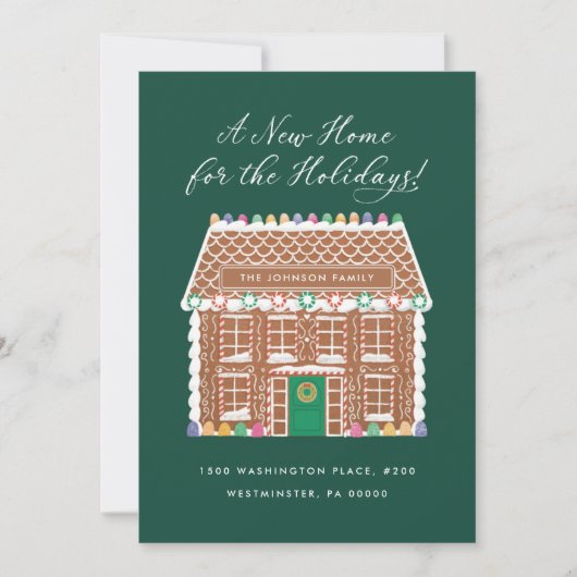ホリデーの引っ越し ジンジャーブレッドハウス シーズンカード (正面)
