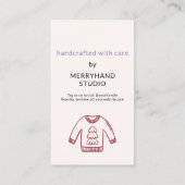 ホリデーの気に説明コージー醜いセーター 名刺 (裏面)