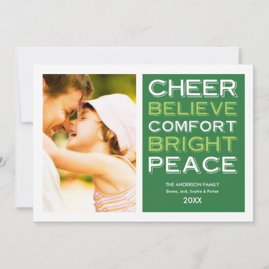 ホリデーの種類  | ホリデー フォト カード (正面)