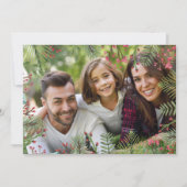 ホリデーの葉クリスマスフォトカード シーズンカード (正面)