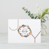 ホリデーの葉ホリーオレンジJOYカスタムロゴ シーズンカード (スタンド正面)