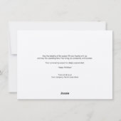 ホリデーの葉ホリーオレンジJOYカスタムロゴ シーズンカード (裏面)