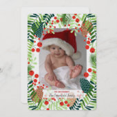 ホリデーはっきりしたフォトカード 招待状 (正面/裏面)