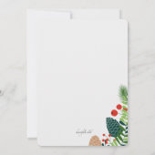 ホリデーはっきりしたフォトカード 招待状 (裏面)