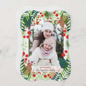 ホリデーはっきりしたフォトカード 招待状 (正面/裏面)