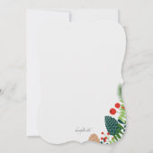 ホリデーはっきりしたフォトカード 招待状 (裏面)