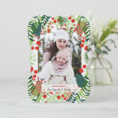 ホリデーはっきりしたフォトカード 招待状 (スタンド正面)