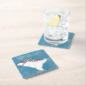 ホリデーアイススケートで滑るベア紙コースター ペーパーコースター (インサイチュ)