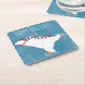 ホリデーアイススケートで滑るベア紙コースター ペーパーコースター (アングル)