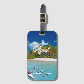 ホリデーアイランド名前をカスタムする ラゲッジタグ (正面縦)