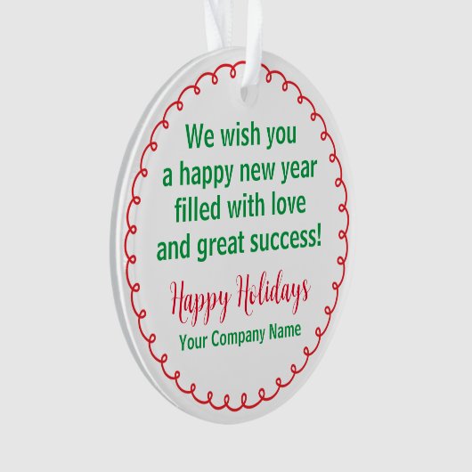 ホリデーアクリルクリスマスオーナメントのカスタマイズ オーナメント (正面)
