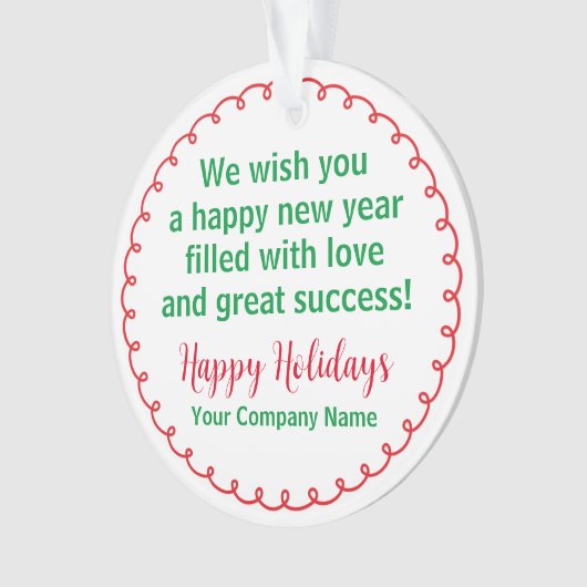 ホリデーアクリルクリスマスオーナメントのカスタマイズ オーナメント (正面)