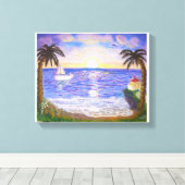 ホリデーアットザビーチ キャンバスプリント (インサイチュ (ウッドフロア))