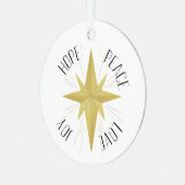 ホリデーアドベント輝くスター メタルオーナメント (正面左)
