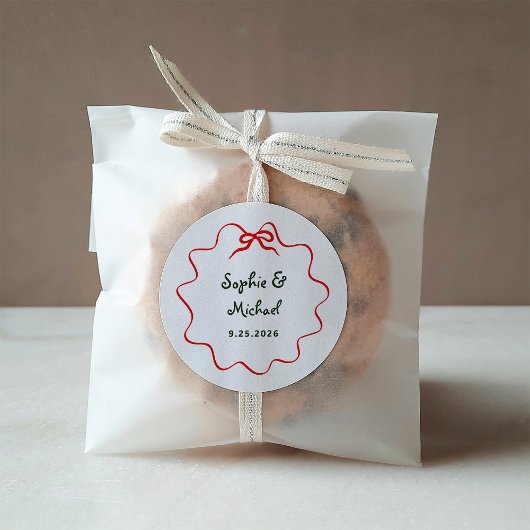 ホリデーアムール 図解入りの、写真付きのフランスの結婚弓 ラウンドシール