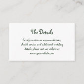 ホリデーアムール |手書きフランスのの結婚詳細 エンクロージャーカード (正面)