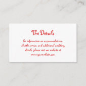 ホリデーアムール |手書きフランスのの結婚詳細 エンクロージャーカード (正面)