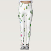 ホリデーアルパインスキーヤーズスキークリスマス レギンス (正面)