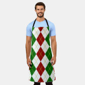 ホリデーアロバアーガイループリントエプロン エプロン (着用した状態)