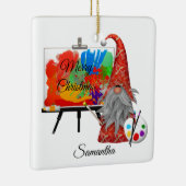 ホリデーアーティスト格言 パーソナライズされた セラミックオーナメント (右)