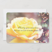 ホリデーイエローローズフラワークリスマスパーティー 招待状 (裏面)