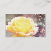 ホリデーイエローローズフラワー花嫁、新郎新婦 名刺 (裏面)