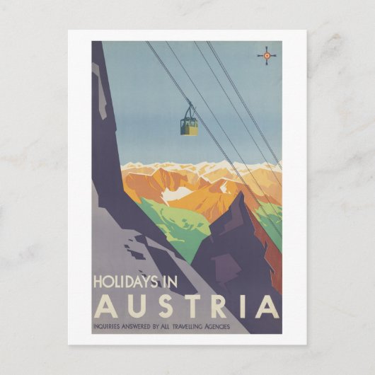 ホリデーインオーストリアマウンテンズヴィンテージトラベル ポストカード (正面)