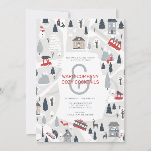 ホリデーインザシティクリスマスパーティの招待状 シーズンカード (正面)