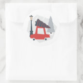 ホリデーインザシティクリスマスホリデーステッカー ラウンドシール (バッグ)