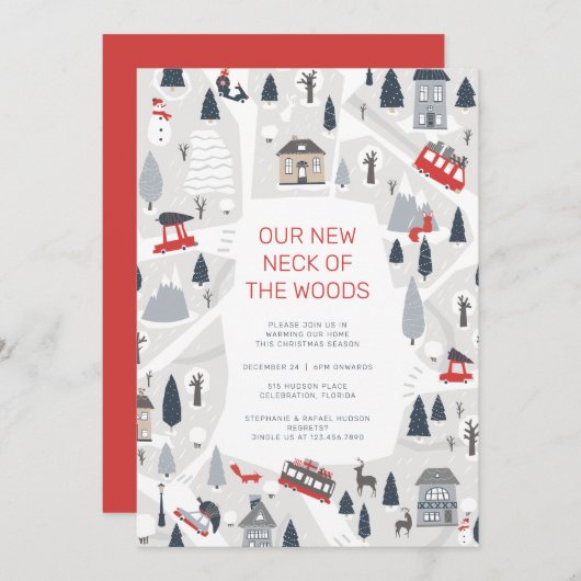 ホリデーインザシティクリスマス引っ越し祝いパーティー シーズンカード (正面/裏面)