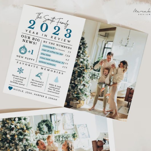 ホリデーインレビューインフォグラフィッククリスマスカード シーズンカード