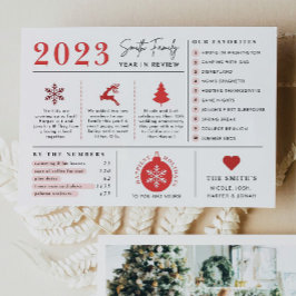 ホリデーインレビューインフォグラフィッククリスマスカード ノートカード