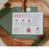 ホリデーインレビューインフォグラフィッククリスマスカード ノートカード