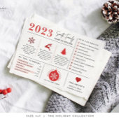 ホリデーインレビューインフォグラフィッククリスマスカード ノートカード