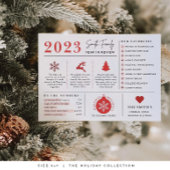 ホリデーインレビューインフォグラフィッククリスマスカード ノートカード