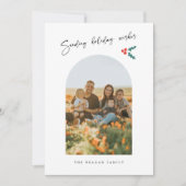 ホリデーウィズミニマリストホワイトアーチミストレ シーズンカード (正面)