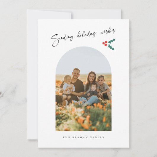 ホリデーウィズミニマリストホワイトアーチミストレ シーズンカード (正面)